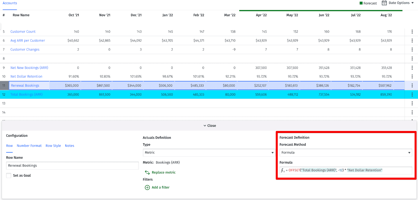 Mosaic Topline Planner Walkthrough renewal bookings forecast
