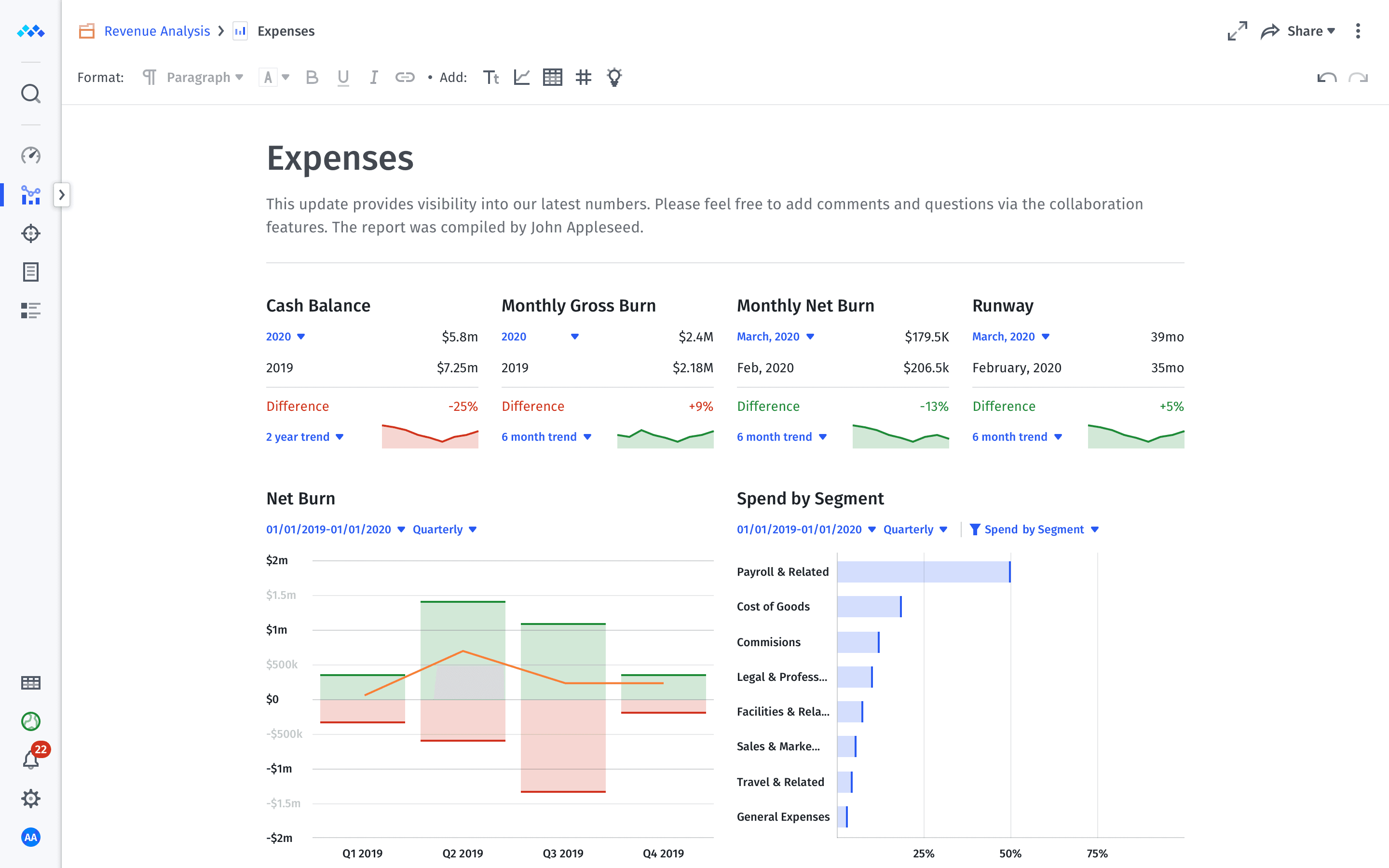Mosaic Expense Dashboard