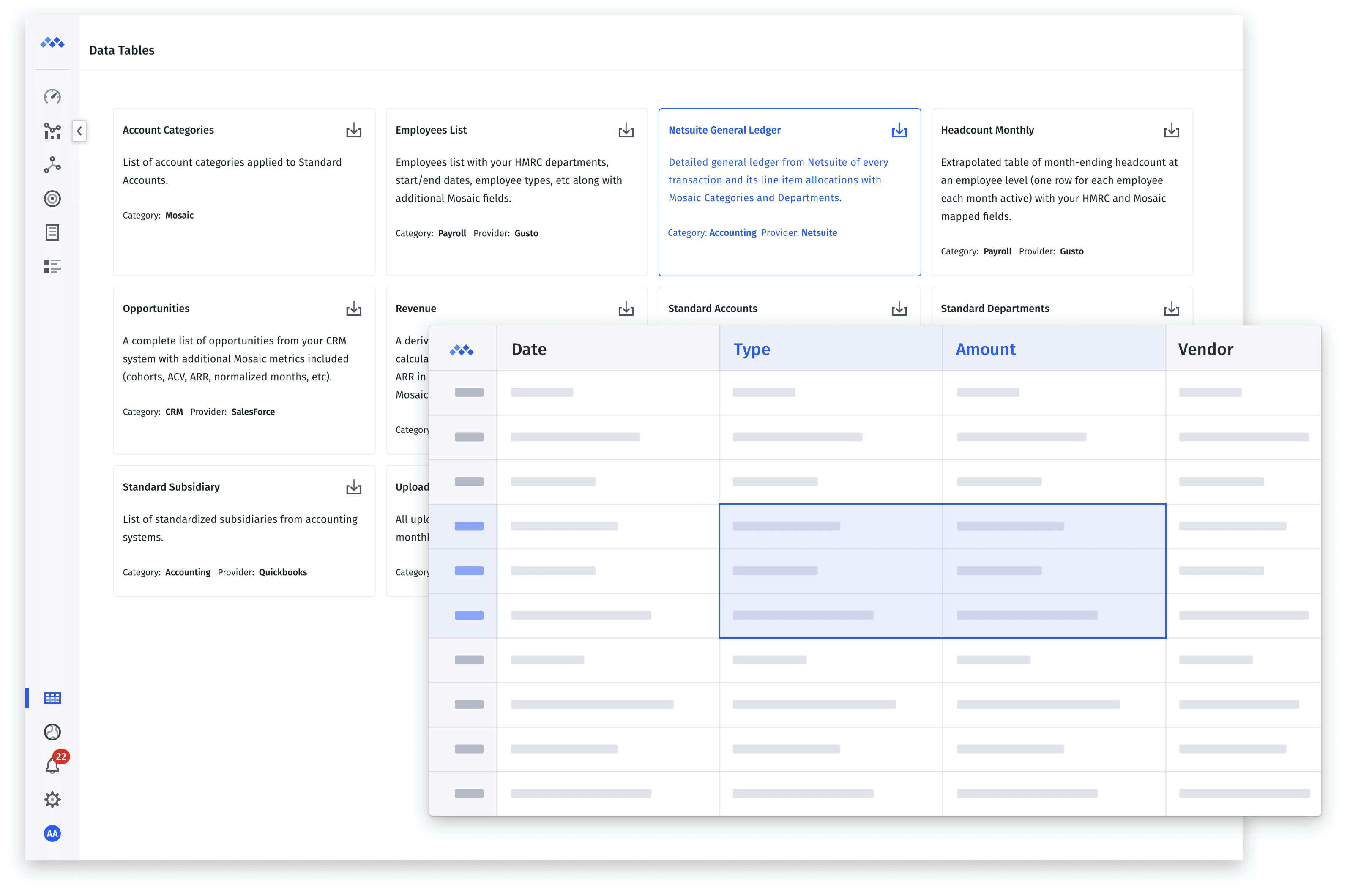 Mosaic ERP Data Export